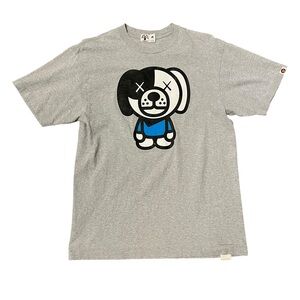 Bape KAWS 2000s baby Milo Gray Graphic Tee